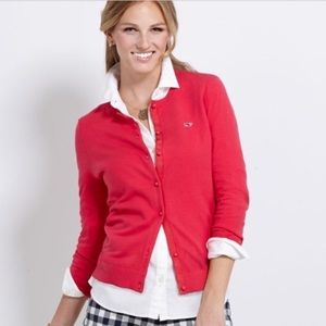 Red Vineyard Vines cardigan